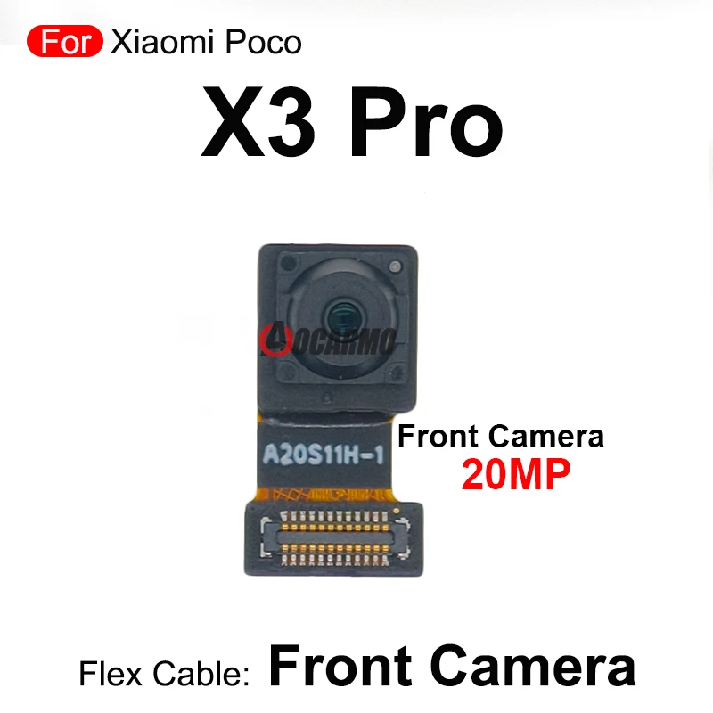 Aocarmo For Xiaomi Poco X3Pro x3 Pro Back Main Camera And Ultra-Wide Macro Rear Depth Cameras Front Camera Flex Replacement Part