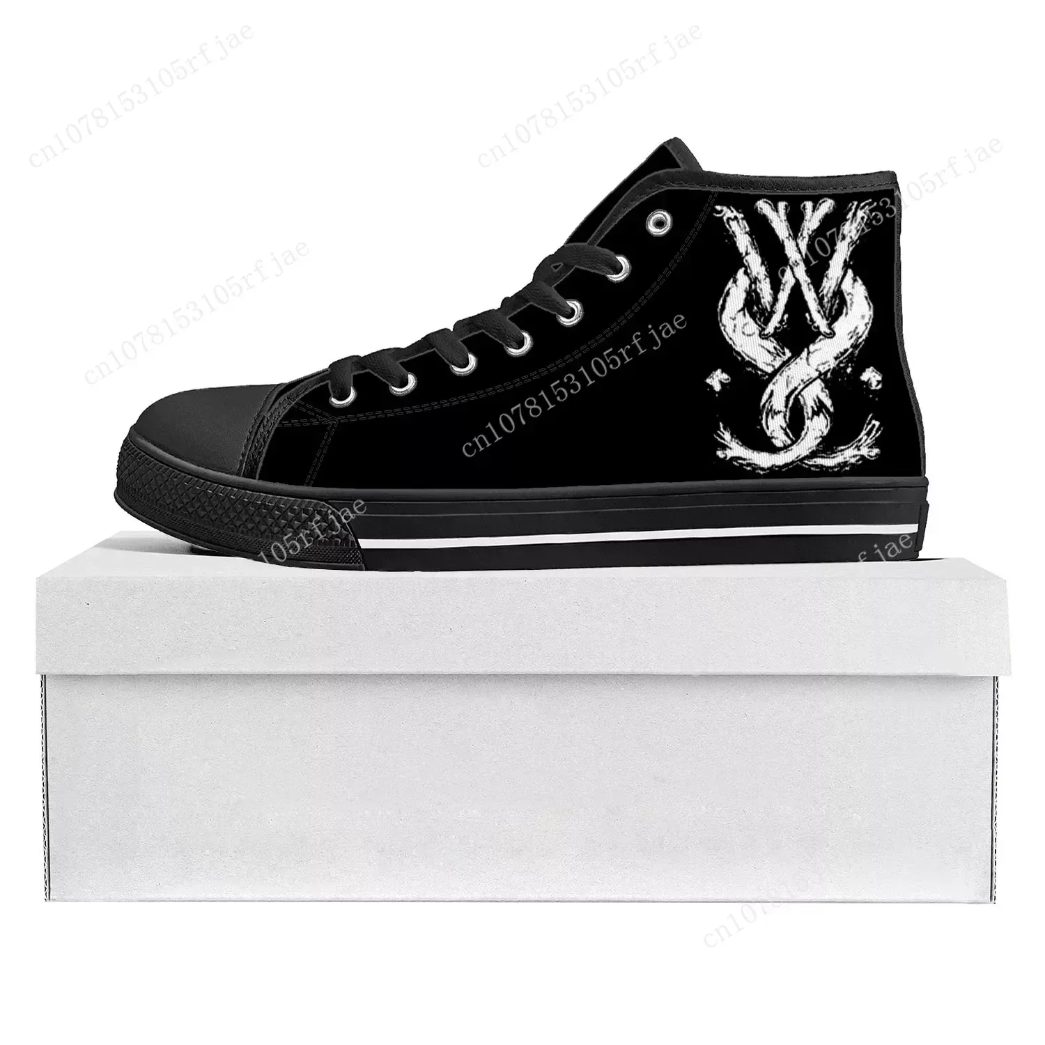 

While She Sleeps Metalcore Band High Top High Quality Sneakers Mens Womens Teenager Canvas Sneaker Couple Shoe Custom Shoe Black
