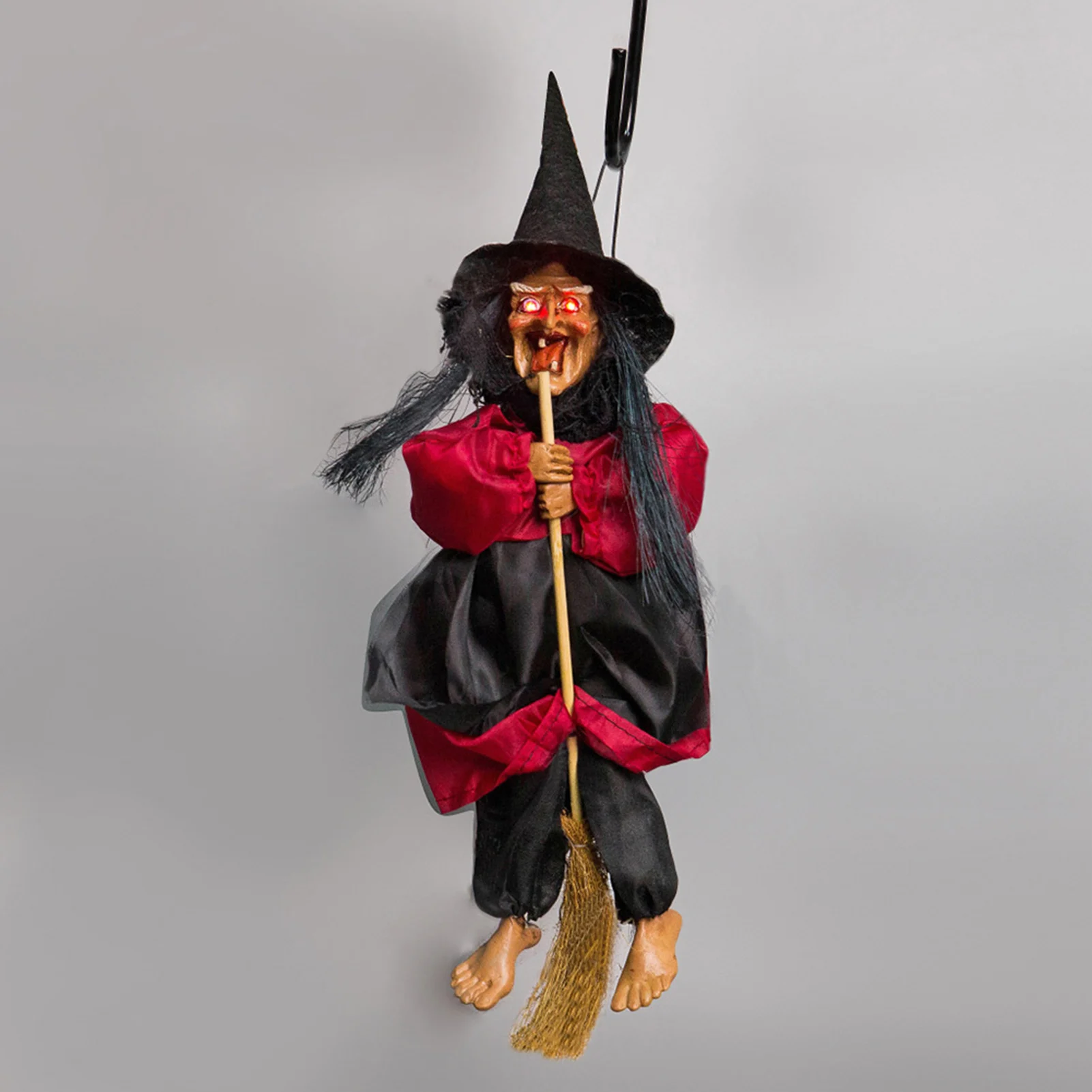 Halloween Hanging Witch Doll Wicked Witch Decoration Toys Flying Witches Decor Prop for Outdoor Lawn Yard Patio Decoration