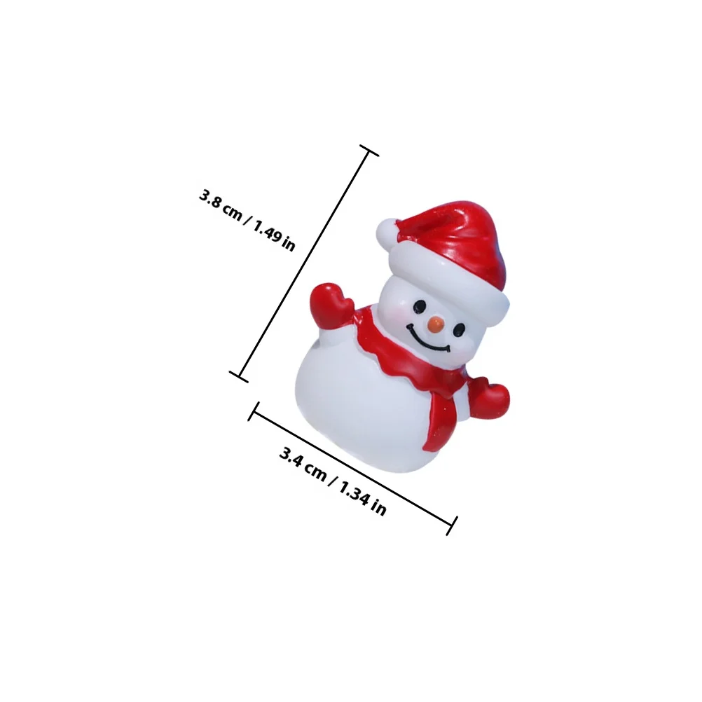 6 pçs resina em miniatura boneco de neve decoração de natal durável pequena estátua para desktop decoração casa boneco de neve estatueta