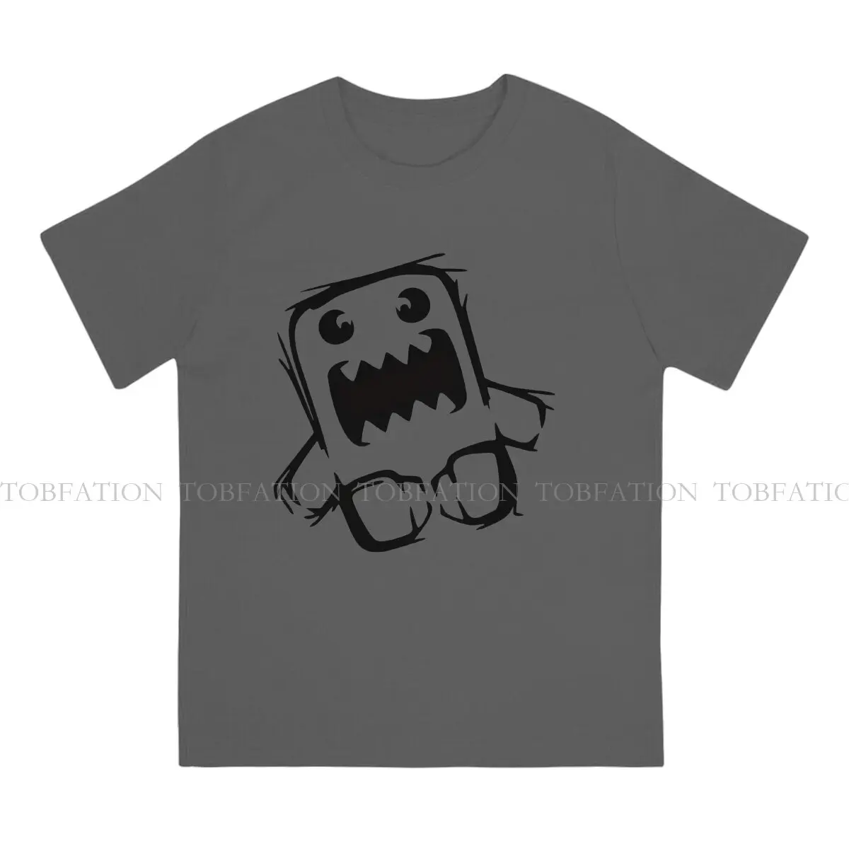 Domo Kun Anime Shocked Fitted Scoop Tshirt Graphic Men Tops Vintage Alternative Summer Clothing Cotton Harajuku T Shirt