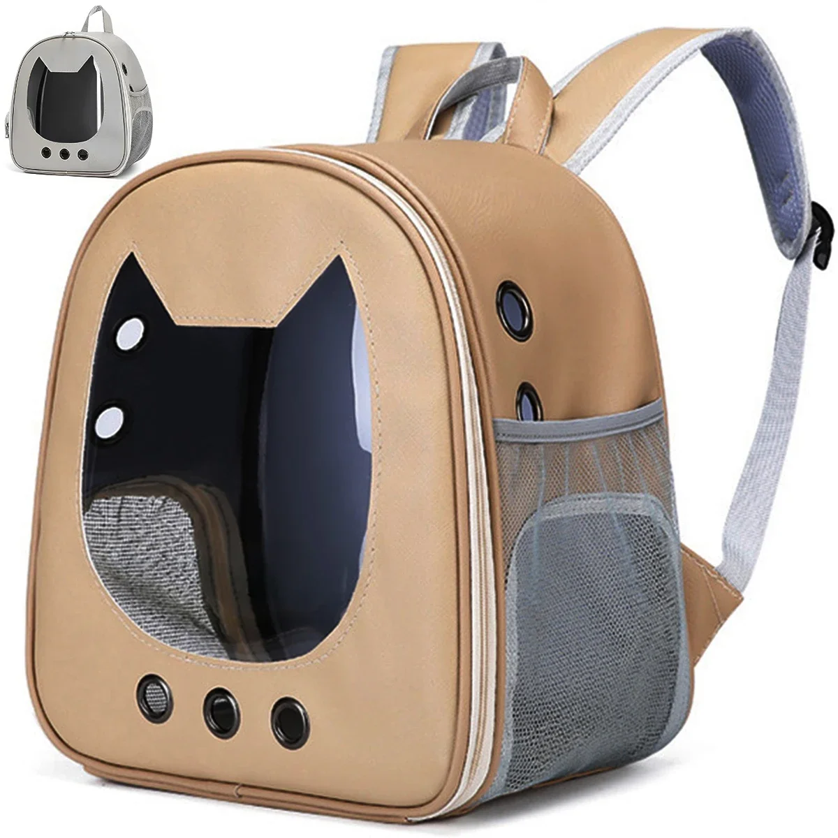 

Cat Carrier Bag Pet Backpack Portable Outdoor Cat Travel Shoulder Bag Cat Carrying Bag Large Capacity Breathable Dog Carrier Bag