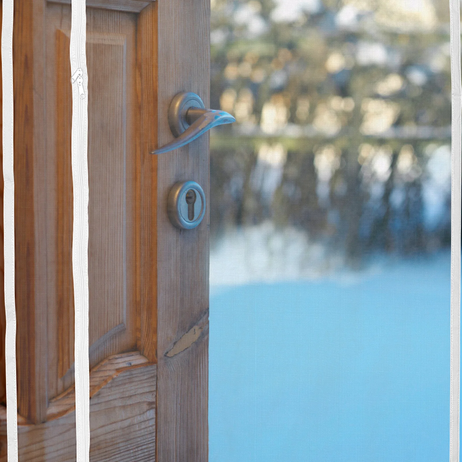 

Durable Zipper Screen Door for Pets Easy Install Long Lasting Mesh Cat Proof Door Curtain Zipper Screen Doors Pet Supplies