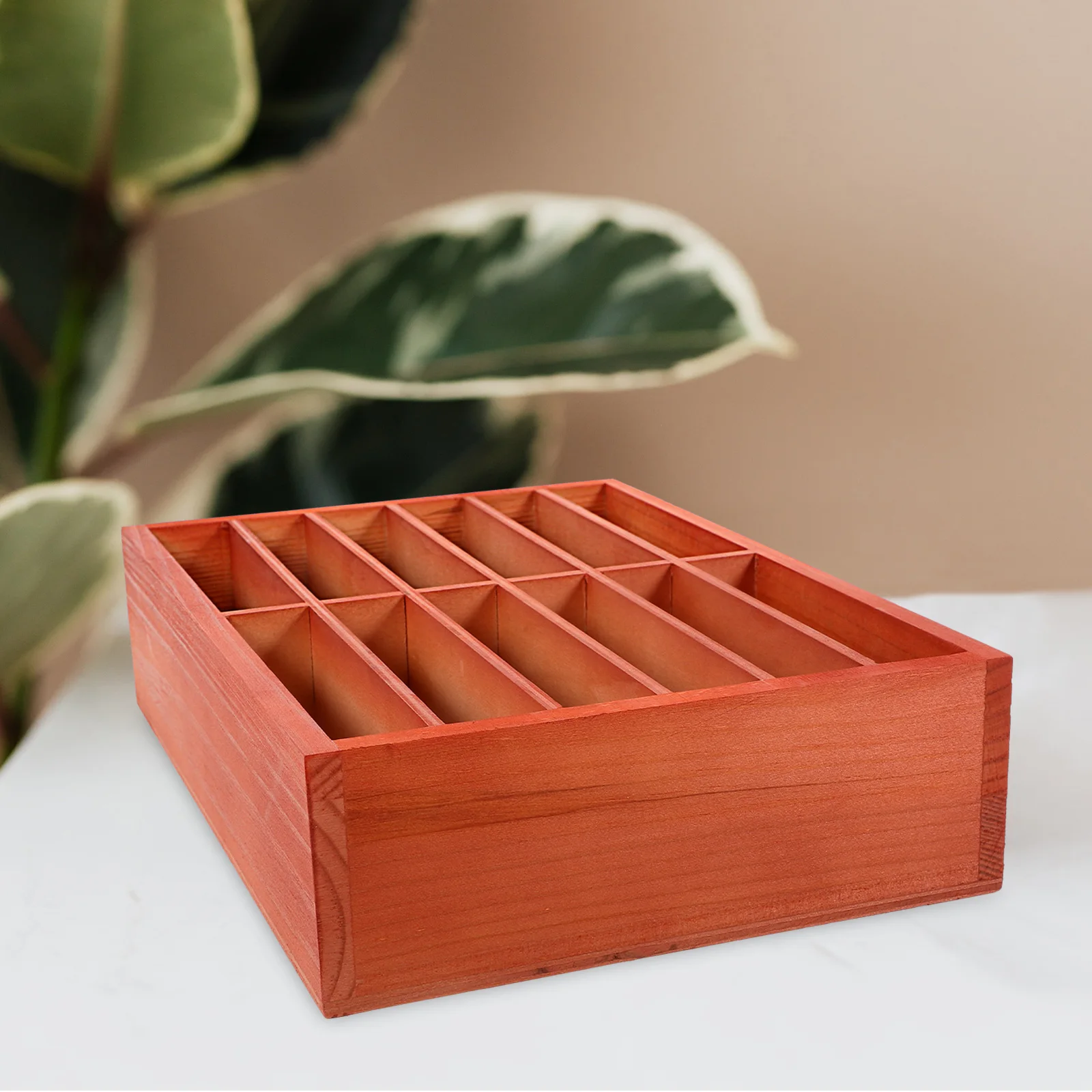 

Wooden 12 Grid Phone Storage Box Office Meeting Classroom Front Desk ganizer Retro Box Section Case