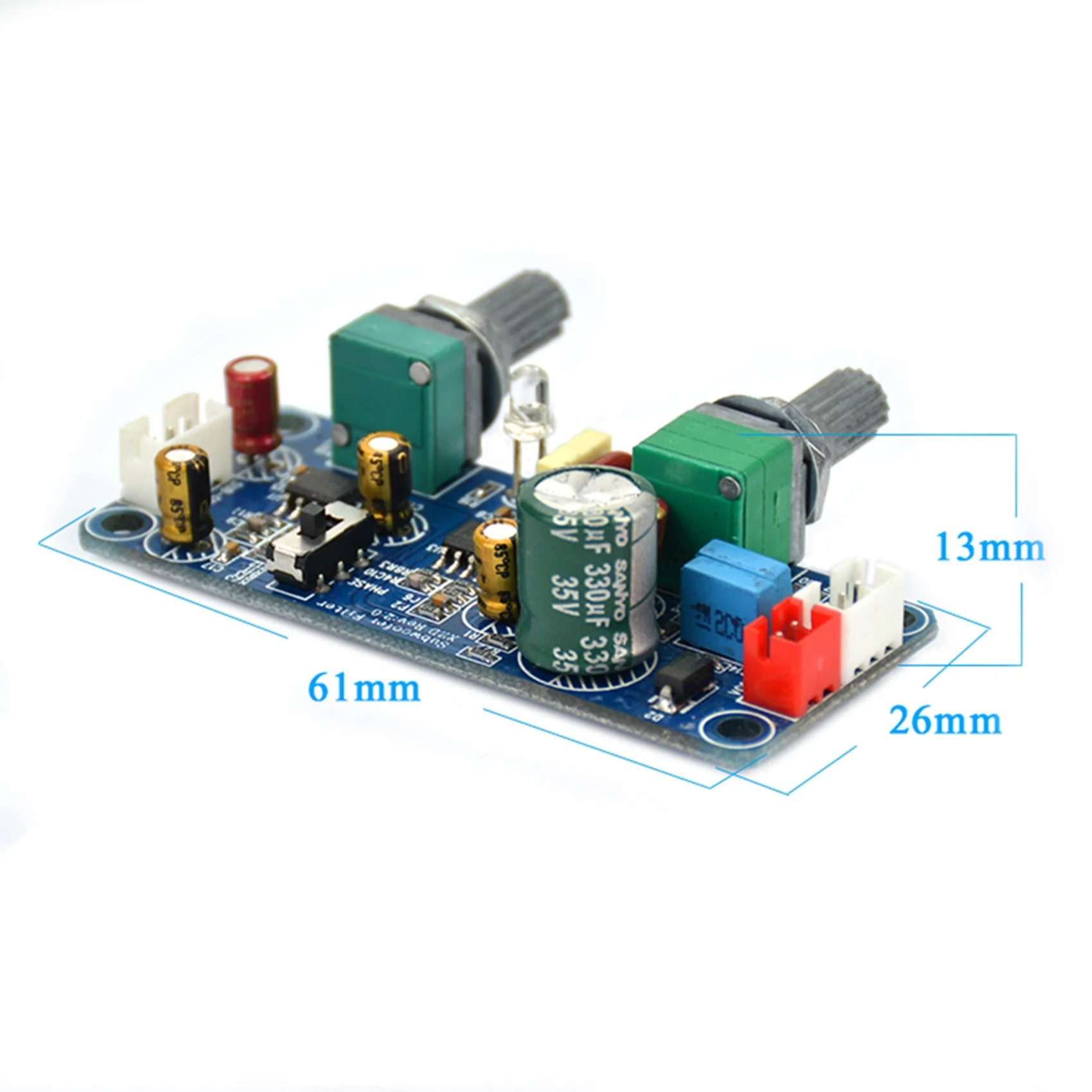 Superior-2X Low Pass Filter Bass Subwoofer Preamp Amplifier Board Single Power DC 9-32V Preamplifier With Bass Volume Adjustment