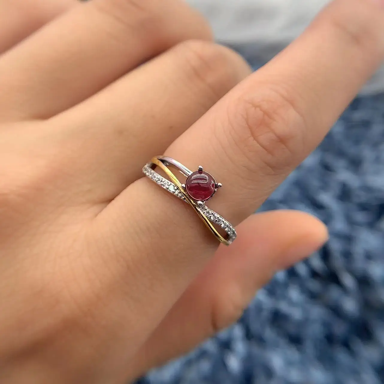 MeiBaPJ Inlay Round 5*5/6.5*6.5/8*8mm S925 Pure Silver Ring Setting Exquisite Elegant Luxury Jadeite Gifts Trend Luxury Jewelry