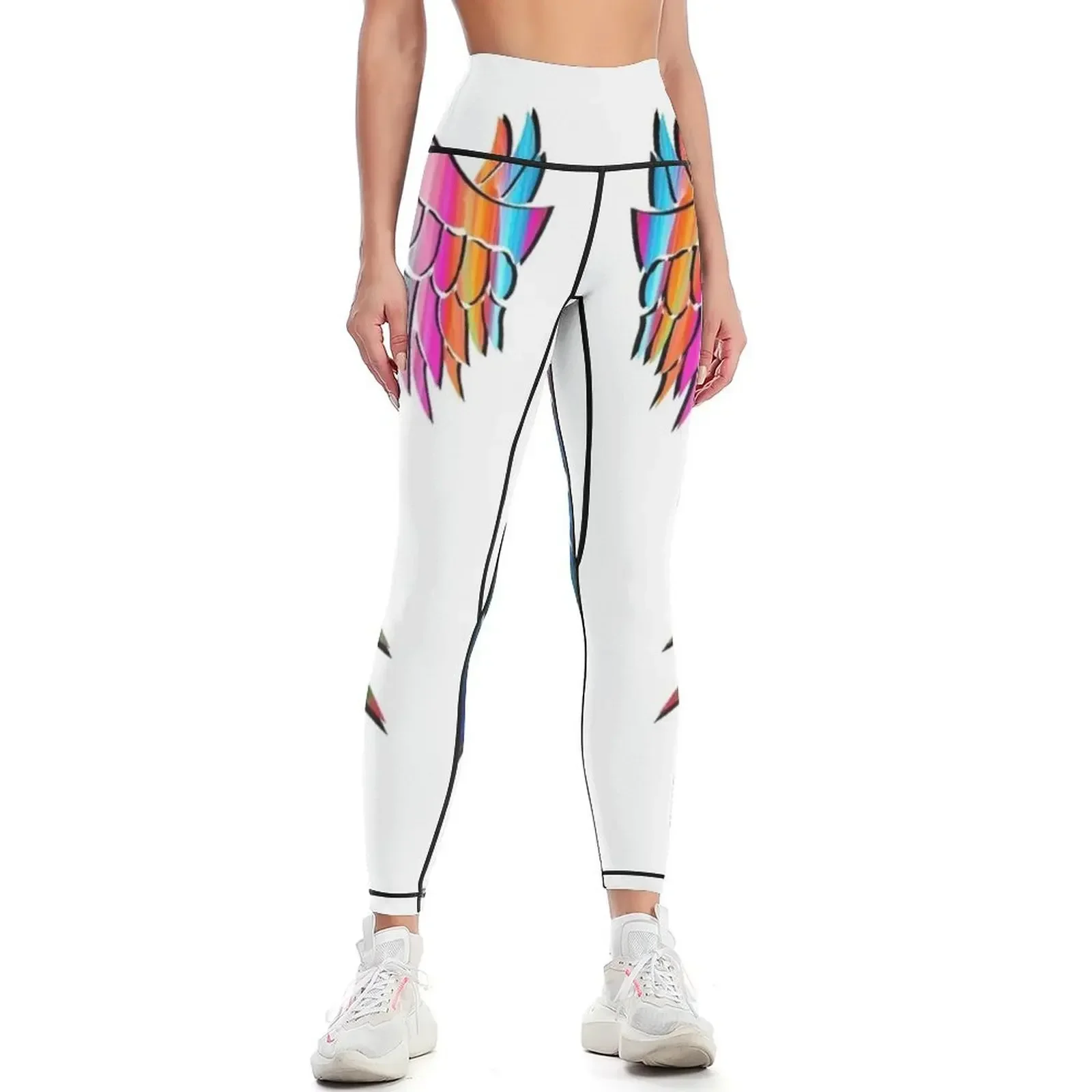

Colorful wings Leggings Fitness woman sporty woman gym Women's tights sport set Womens Leggings