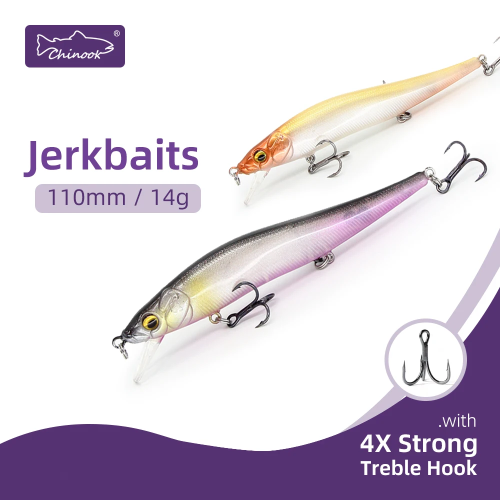 Chinook Jerkbait Minnow 110mm – Señuelo Suspendido 1m - imagen 2