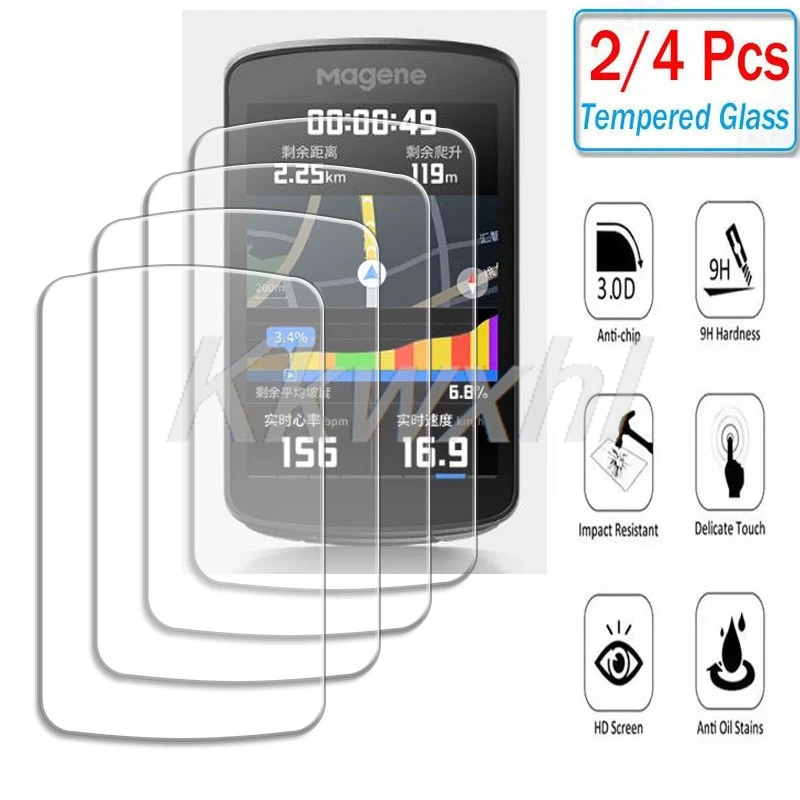 2-4PCS 9H Tempered Glass For Magene C606 Pro GPS MageneC606Pro MageneC606 V2 C606Pro C506 SE C706 Screen Protective Cover Film