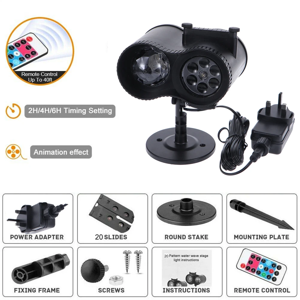 

Snowflake Projector Light Outdoor Lights Halloween Garden Projection Lamp