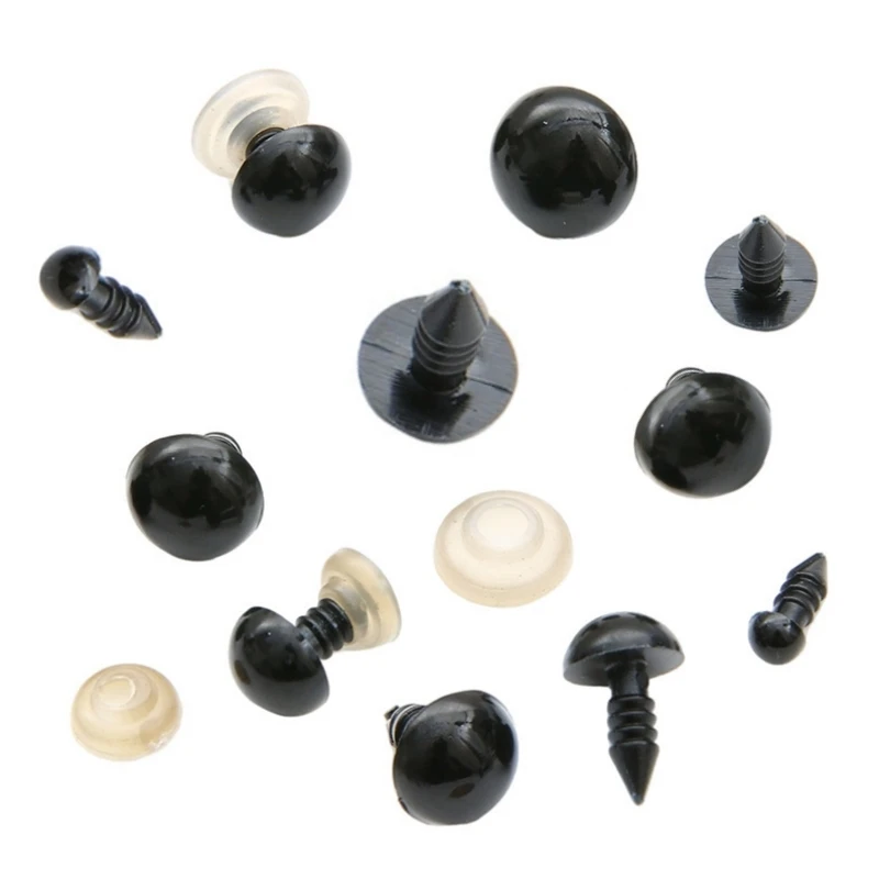 50 Stück/Lot 6-20mm Plastik-Augen für Puppen, Schwarze Plüsch-Sicherheitsaugen für DIY-Bastelarbeiten, Lustige Spielzeugaugen, Tiergeschenke, Dekoration – Detail 6