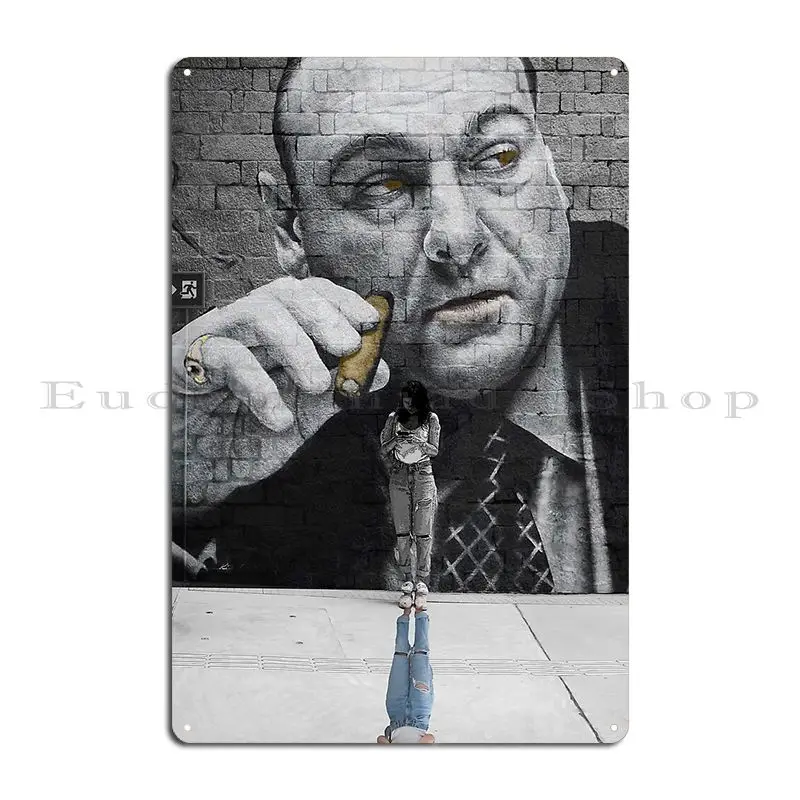 Tony Soprano Wall Graffiti Art Metal Signs Pub Designer Wall Decor Bar Cave Club Tin Sign Poster