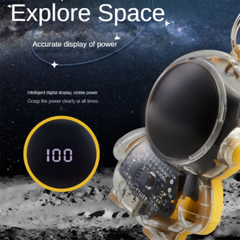 HFES-سلسلة مفاتيح صغيرة باور بنك ، شاشة رقمية ، قوة رجل فضاء ، جراب طوارئ ، مقاوم للماء ، من من نوع mAh ، إضاءة فائقة للتخييم