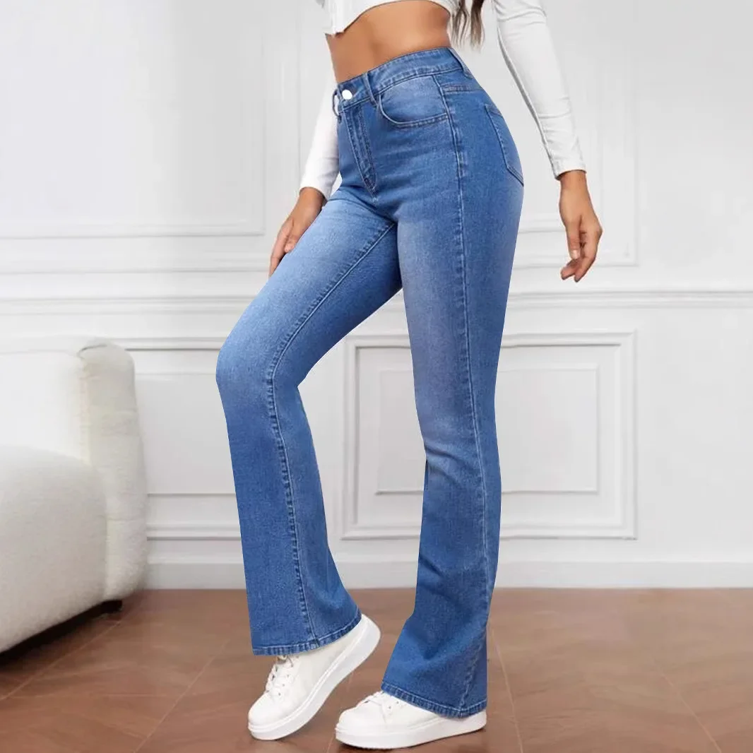 

Jeans Women's High-waisted Slim-fitting Hot-selling Elastic Slightly Pulled Trousers