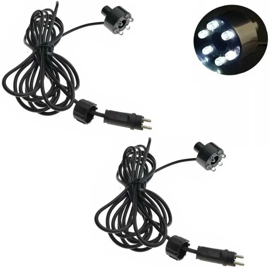 Fountain Submersible LED Light Fountain Ring (6-LED No AC Plug) for Garden, Square, Yard