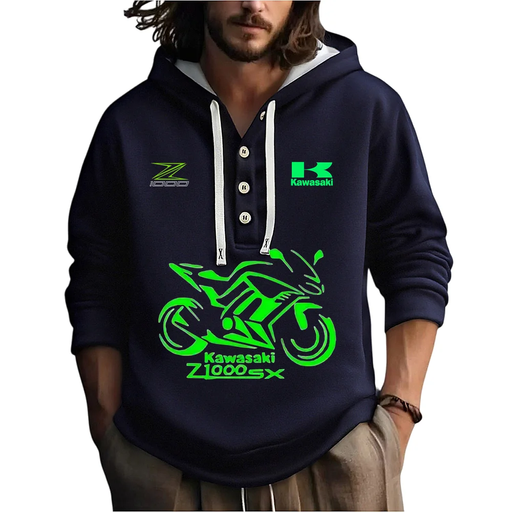 

KAWASAKI Hoodie Racing Team Z1000 Men's and Women's Casual Sports Hoodie 2025 Autumn New Fashionable and Comfortable Top