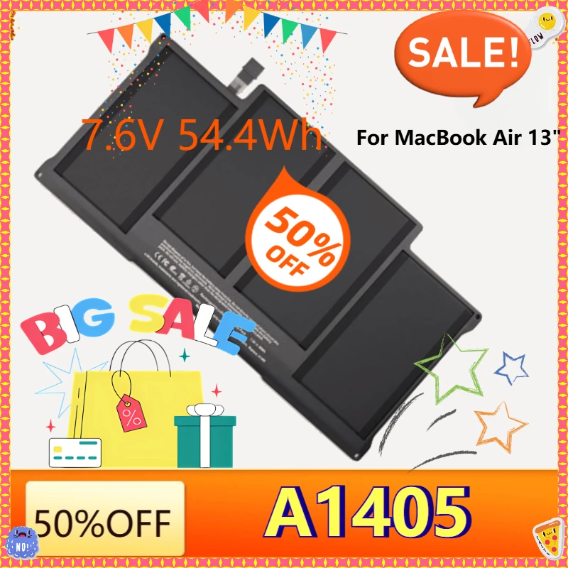 

High Performance A1405 Laptop Battery for Apple Macbook Air 13 Inch A1369 A1466 A1496 A1405 A1377 MD760ZP/A MD760LL/A MD761CH/A