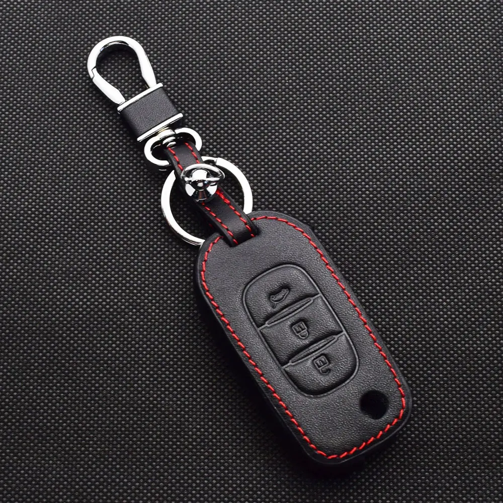 Flip-Leder-Autoschlüsselhülle für Renault Sandero Stepwey Captur Kadjar Megane Logan Dacia Duster Fernbedienungsgehäuse Autozubehör. – Detail 4