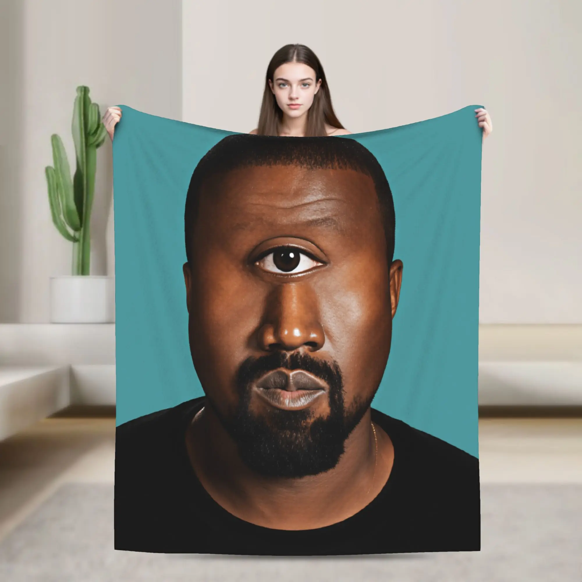 Kanye West Meme Warm Soft Blanket  Girls Boys Plush Throw Blanket Fluffy Home Decor Flannel Bedspread Sofa Bed Cover