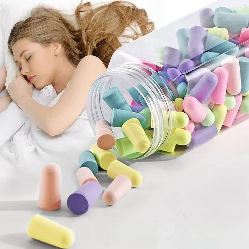 Comfortable Earplugs Anti-Noise Memory Cotton Ear Plugs Sleep Noise Reduction Ear Protector for Sleep Soft Foam Earplug