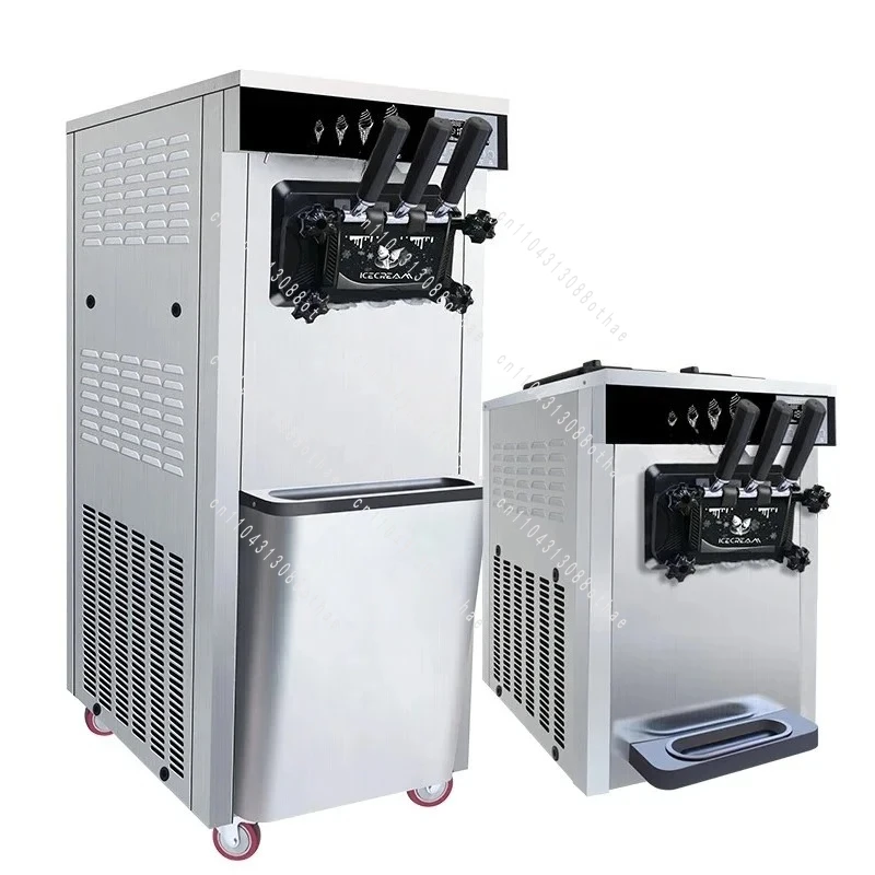 

Ice Creme Machine Automatic Three Flavors Soft Serve Ice Cream Machine Table Top Ice Cream Maker