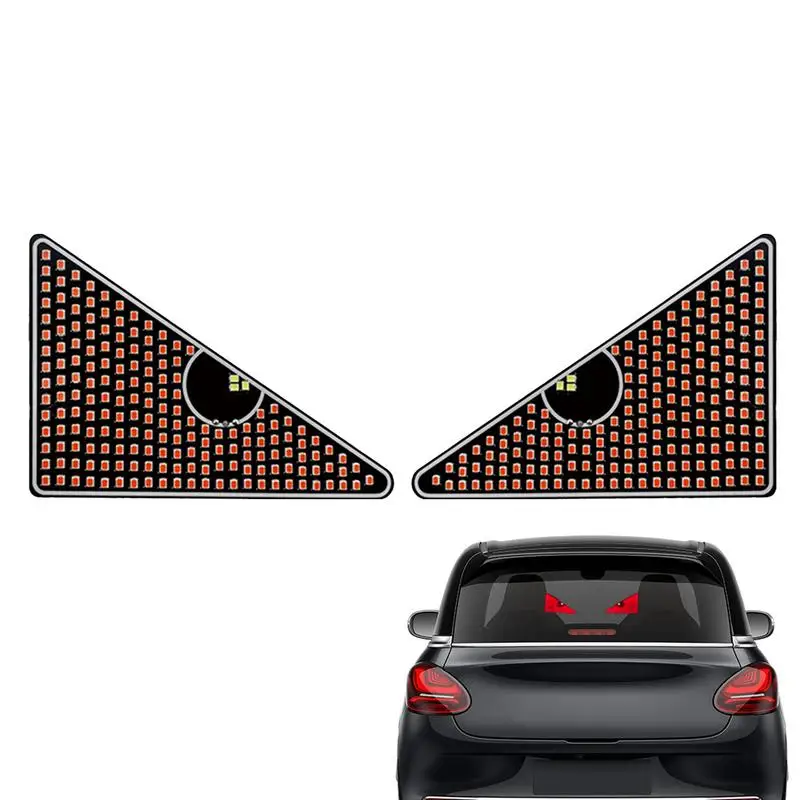 

Car Triangle Eye Light Anti-Rear-Collision Lights Interactive Rearview Mirrors Lights 2 Pieces Flexible Screen Multi-Function