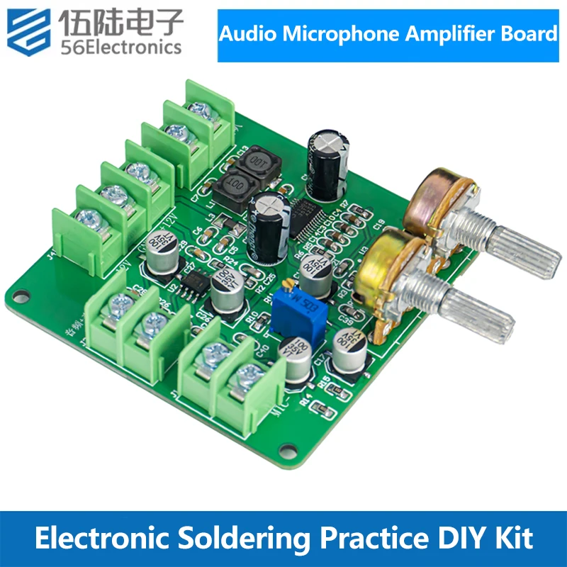 Audio Microphone Amplifier Board Kit NE5532 Preamplifier Electronic DIY Soldering Assembly Training Circuit