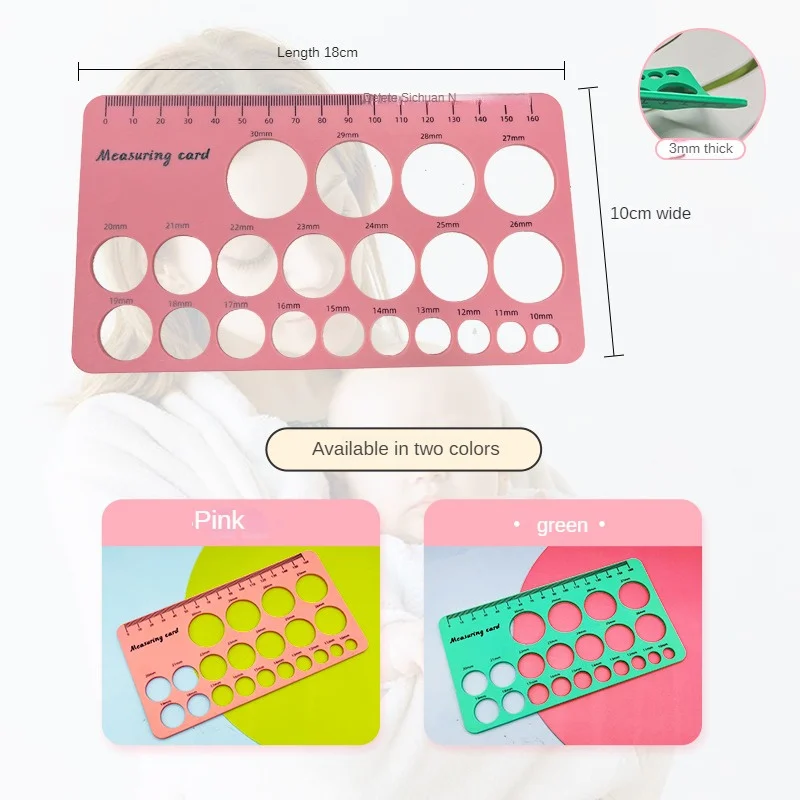 Pacifier Measuring Ruler Non-stick Breast Pump Circle Ruler 18x10cm Silicone Measuring Tools Nipple Diameter Odorless