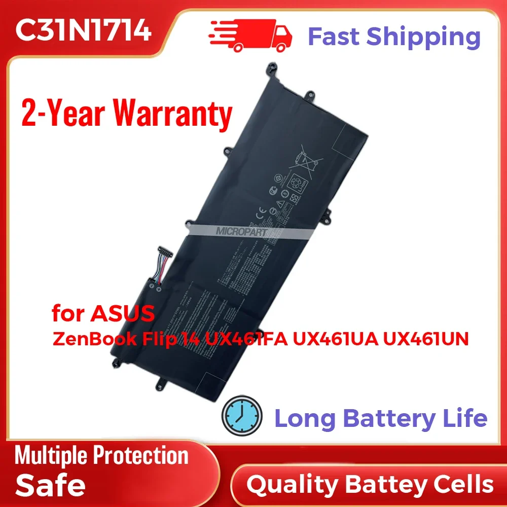 Sostituzione della batteria C31N1714 per computer portatili Asus ZenBook Flip 14 UX461FA UX461UA UX461UN lunga durata della batteria 11.55V 57Wh