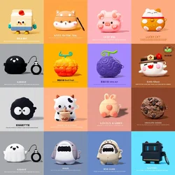 Cartoon Anime Ghost Pig Silicone Case for HUAWEI FreeBuds 4 4i 5 5i 6i Cover for HUAWEI Pro Pro2 Pro3 Protective SE2 FreeClip