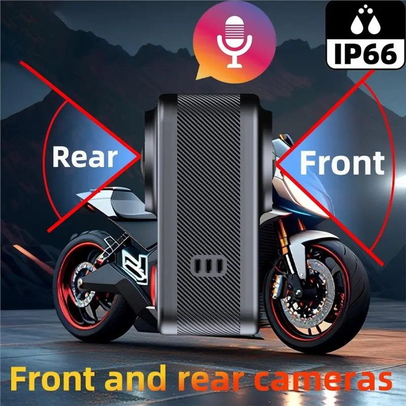 Motorcycle Dual DVR Action Camera Recorder Front& Inside View Waterproof Wifi Connect Dash Cam Limited Time Offer