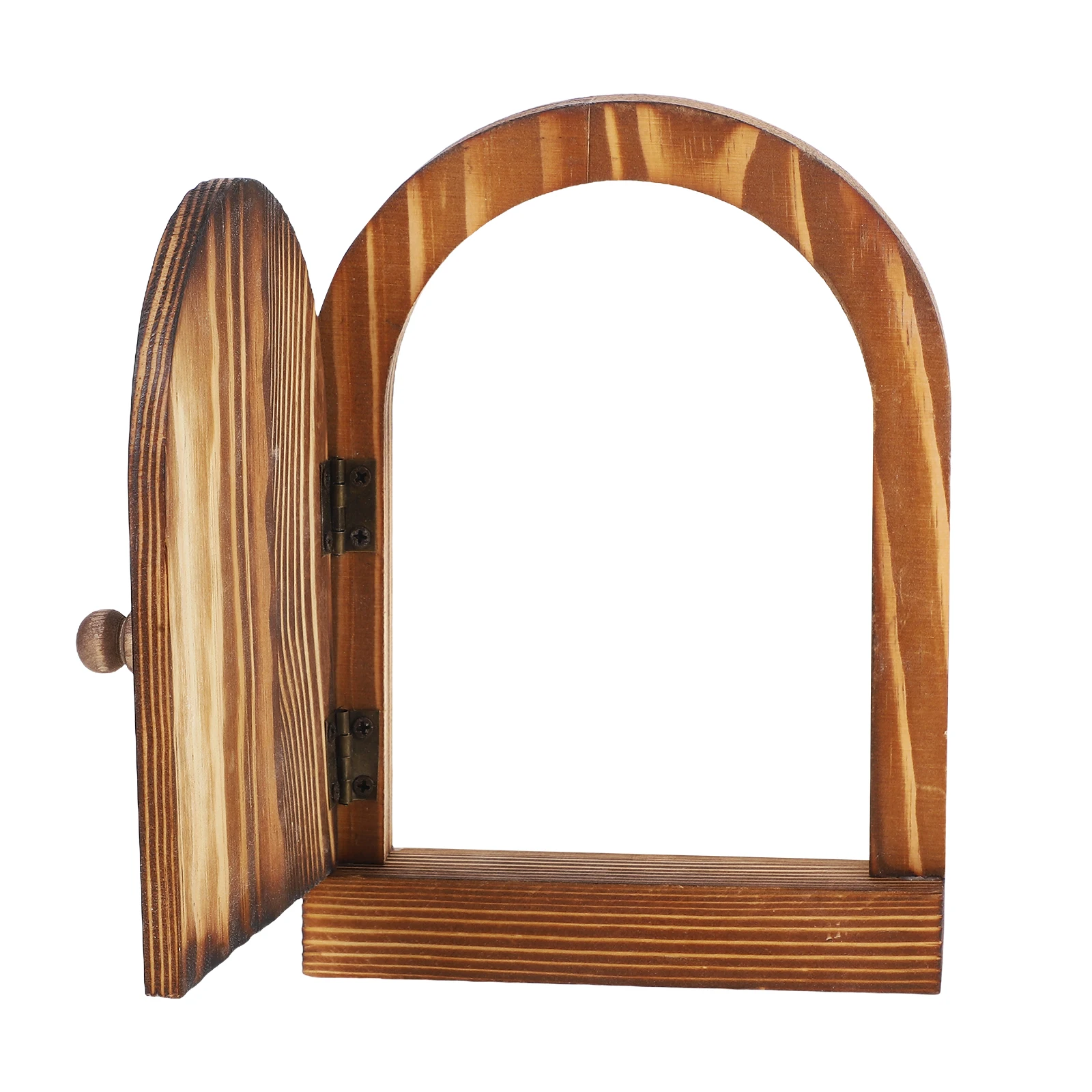 

Sturdy Solid Wood Decorative Light Switch Door Shape Self-Adhesive Outlet Plate Receptacle Protector Bedroom Kitchen
