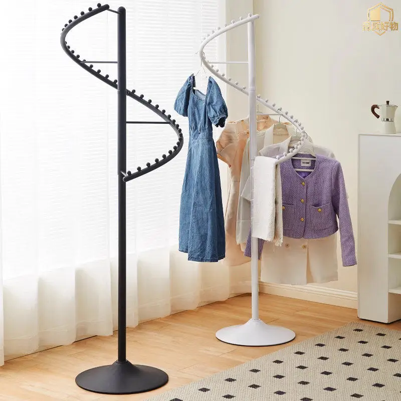 Rotating Coat Rack Modern Floor Standing Garment Organizer Multi-Functional Clothing Display Stand Space-Saving Hanger Furniture
