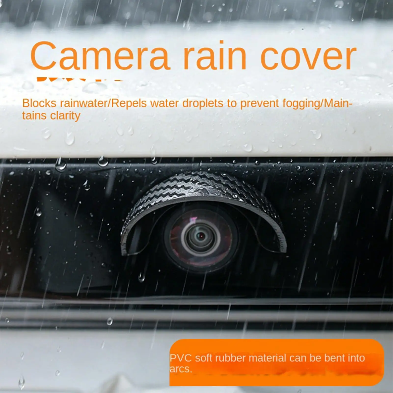 Car Backup Camera Rain Shield Self-Adhesive Waterproof Protector Reverse Cameras Protective Rain Cover for Vehicle Truck Sedan