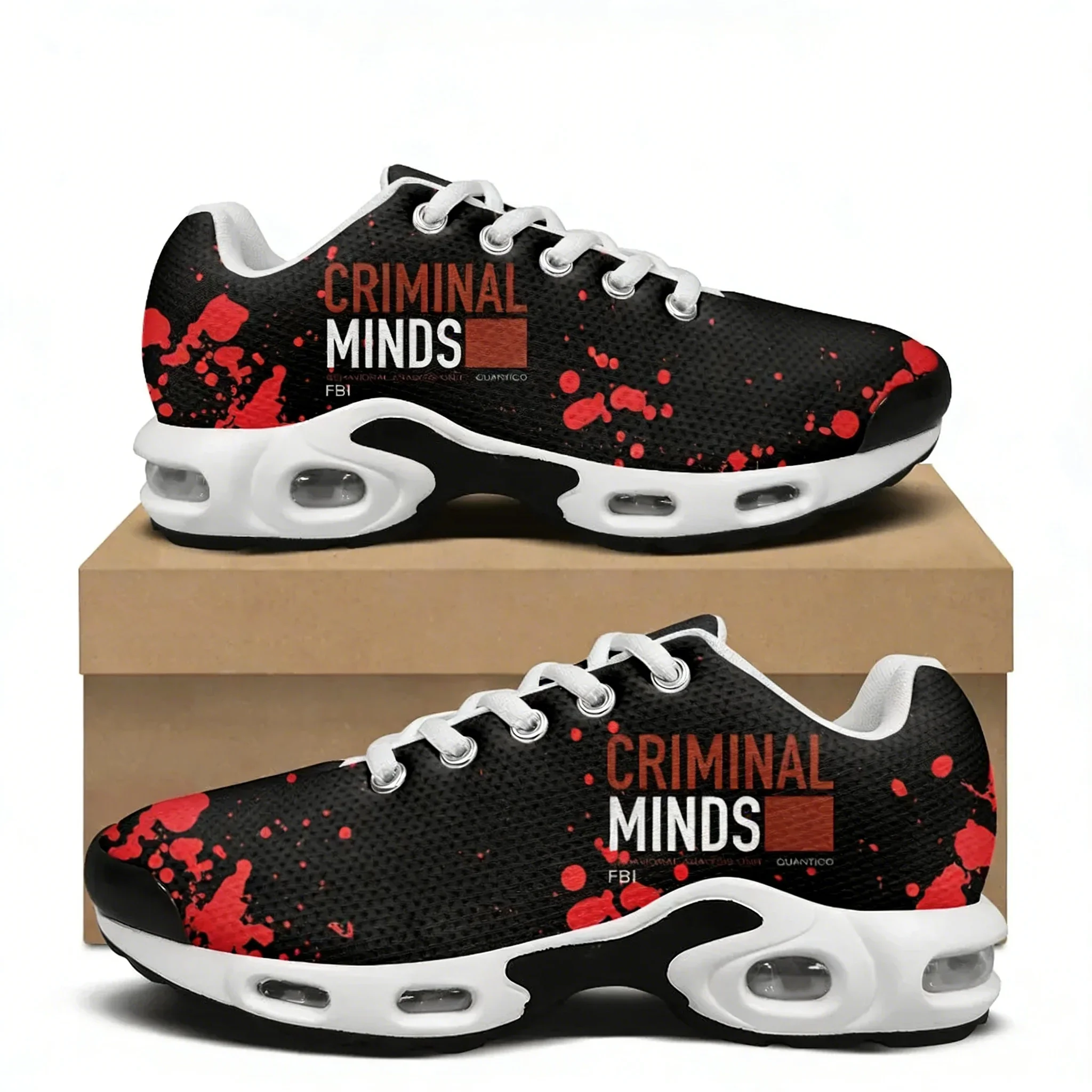 Criminal Minds Air Cushion Sneakers Mens Womens Teenager Lightweight Sports Shoes High Quality Custom Leisure Mesh Sneaker