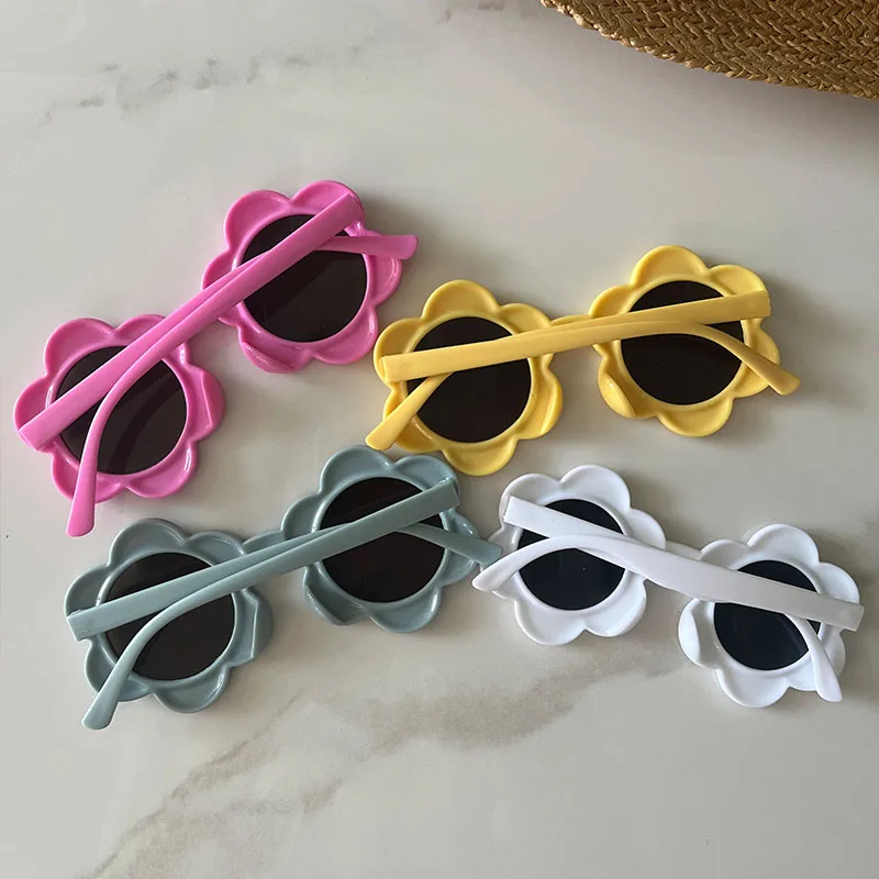 Children Cute Flowers Sunglasses Sunscreen Polarised Kawaii UV Protection Outdoor Beach Holiday Glasses Birthday Party Eyewear