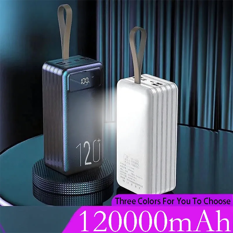

66W 120000mAh Large Capacity Portable Charger Ultra-Fast Charging External Battery Power Bank for iPhone Huawei Power Bank