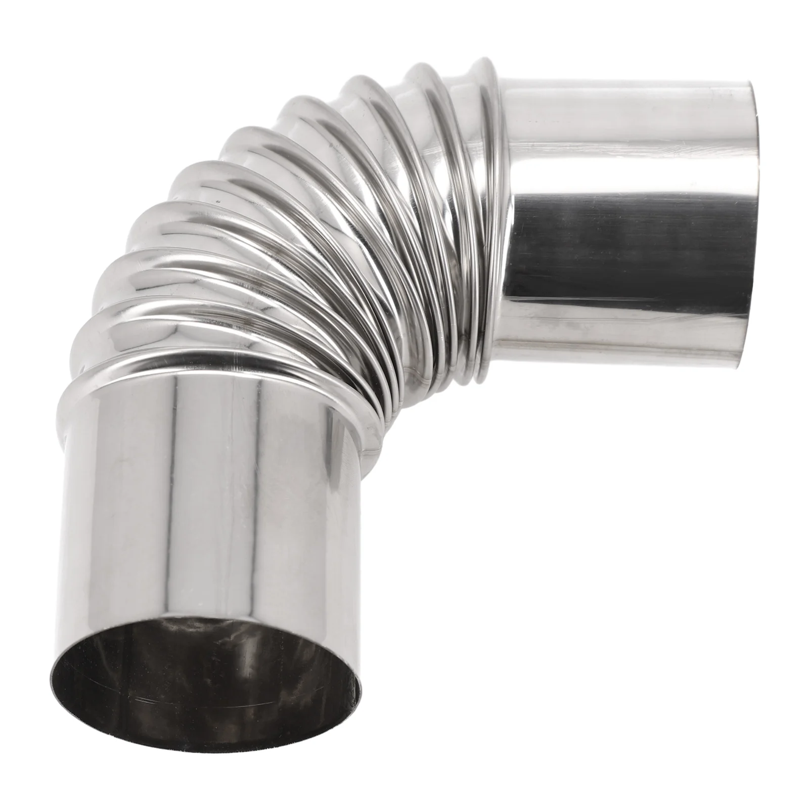 New Practical Stove Flue Steel Flue Pipe Chimney Liner Flue For Stove Harsh Conditions Pipe Elbow Silver Steel Flue