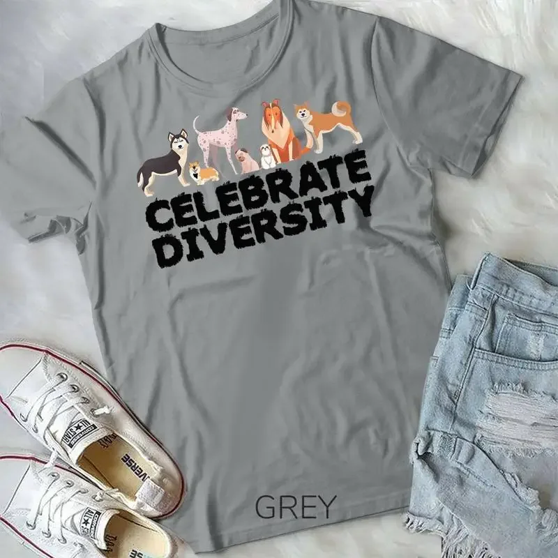 Funny Dog Gift For Men Women Cool Celebrate Diversity Dogs Unisex Form T shirt