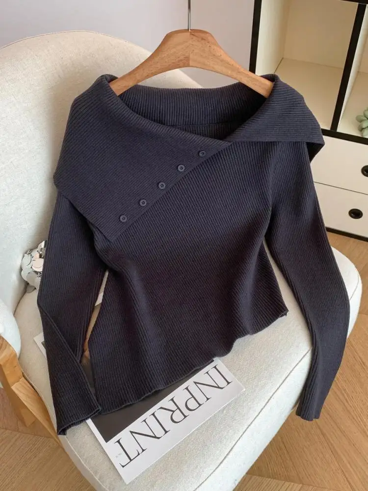 

Осень-зима, серый, зеленый, кардиган с длинными рукавами, свитер в корейском стиле, женский оранжевый праздничный пуловер, короткие вязаные топы, универсальные