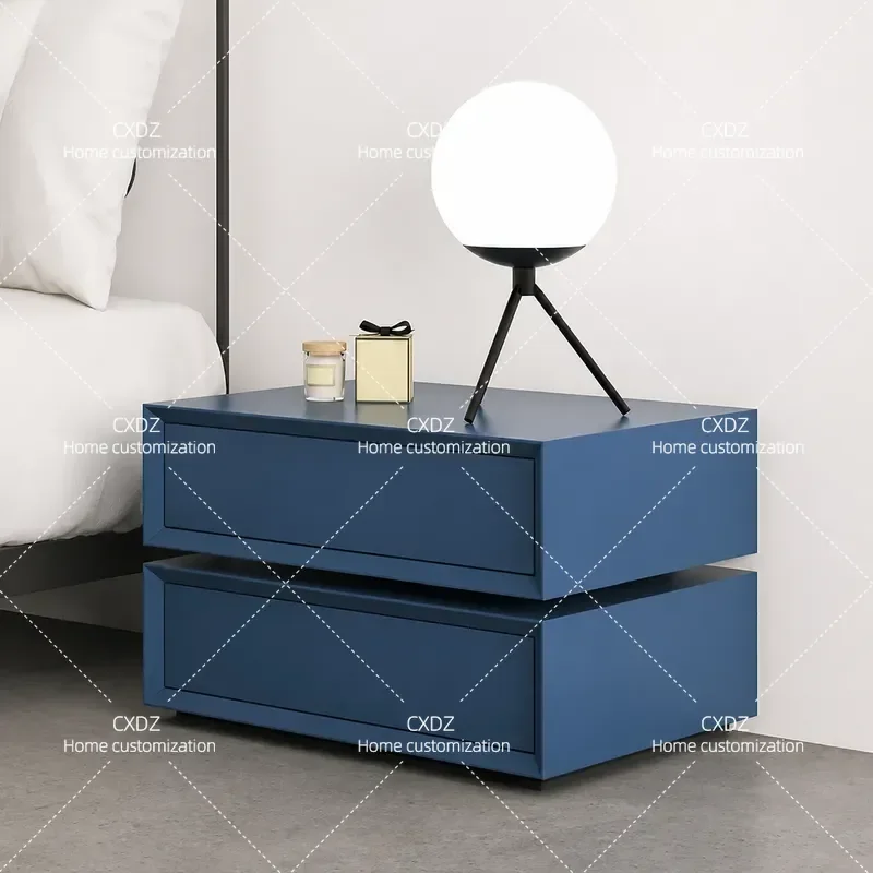 Italian Minimalist Rotating Bedside Table Light Luxury Modern Creative Bedroom Paint Chest Cabinet Living Room Locker