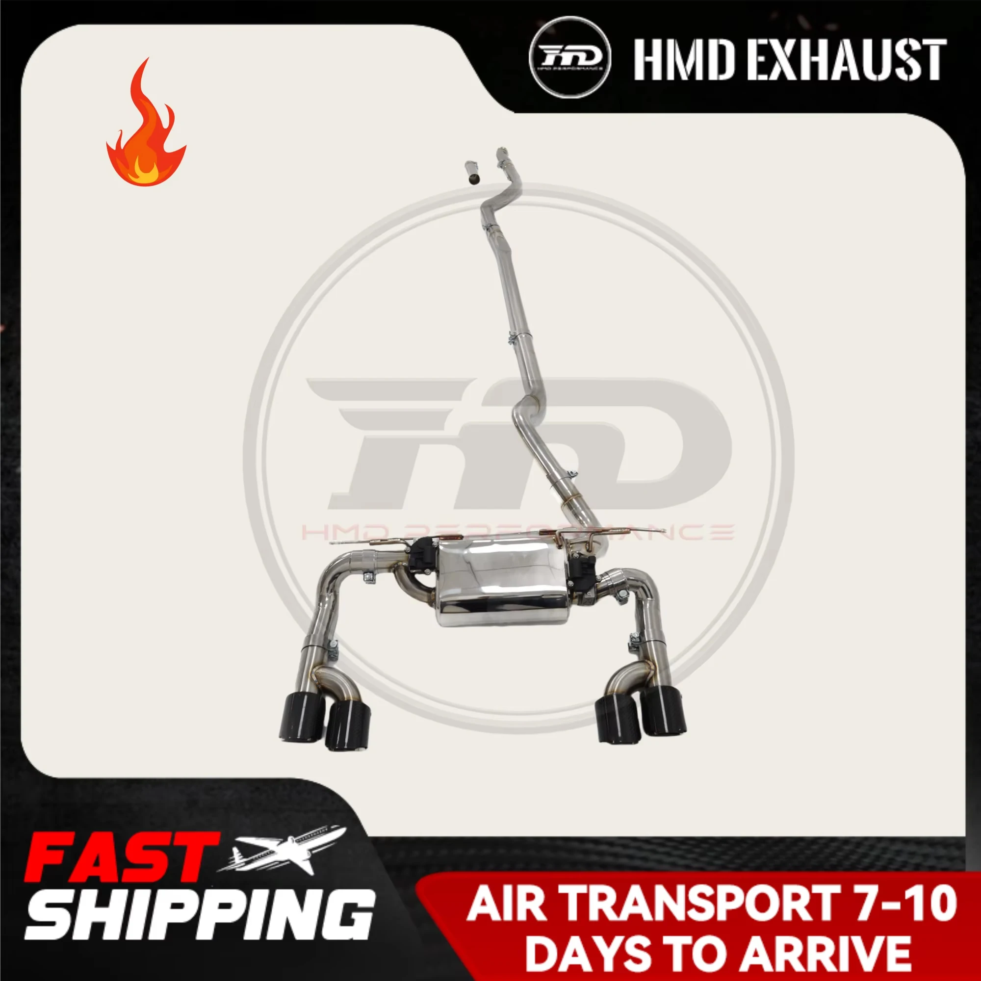 

Выхлопная система HMD SUS304 Catback для BMW 320i 328i, модификация с электронным клапаном, неразрушающая установка