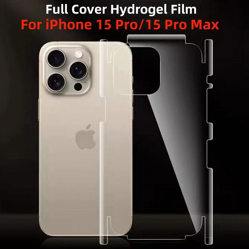 Full Cover Back Hydrogel Film For iPhone 15 Pro Max HD Clear Matte Screen Protector for iPhone 16 Pro 16Pro Max Film Not Glass