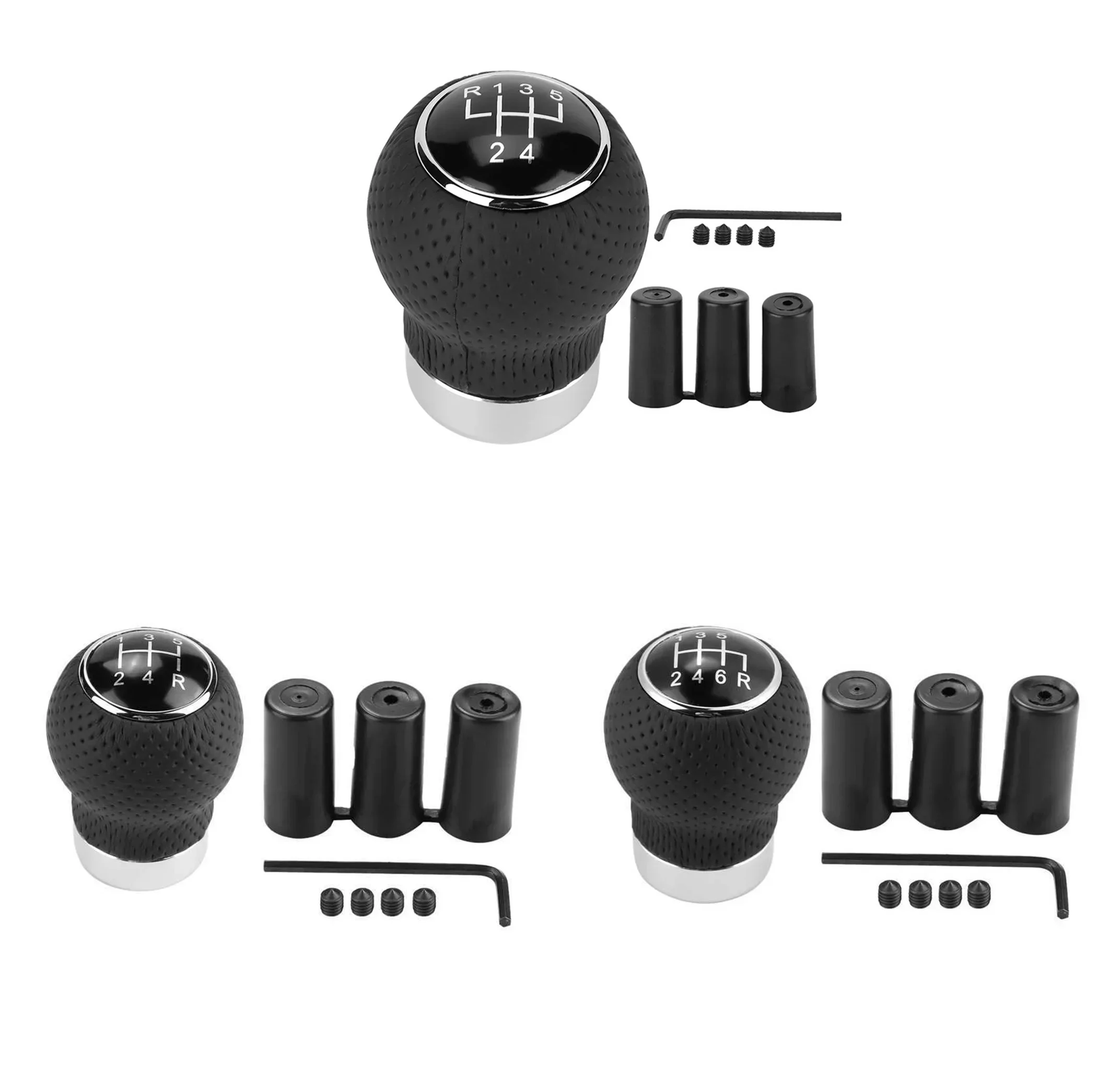 Universal Manual Leather Red Black Stitch Car Gear Stick Shift Knob Shifter Lever Pen Replacement Gearstick Car Interior Parts