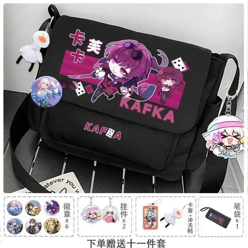 Juego de anime Honkai: Star Rail Cos Tingyun Luocha Asta Seele Herta, etc. Regalo unisex del bolso de un solo hombro del viaje diario simple 2025