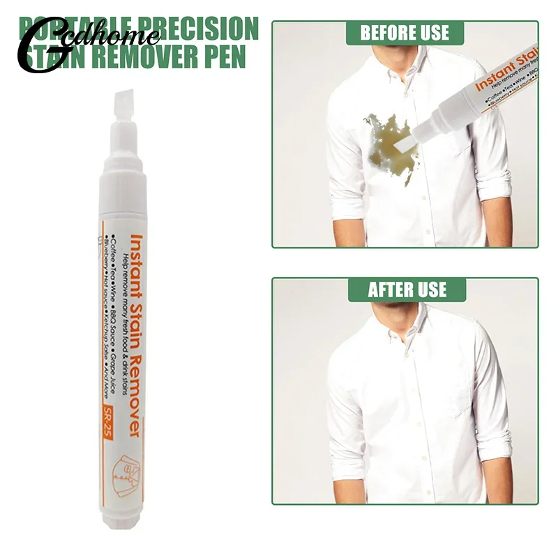 1 Pcs No-wash Portable Stain Remover Pen Portable Travel Friendly Works On Food And Drink Stains Multipurpose Bleach Pen