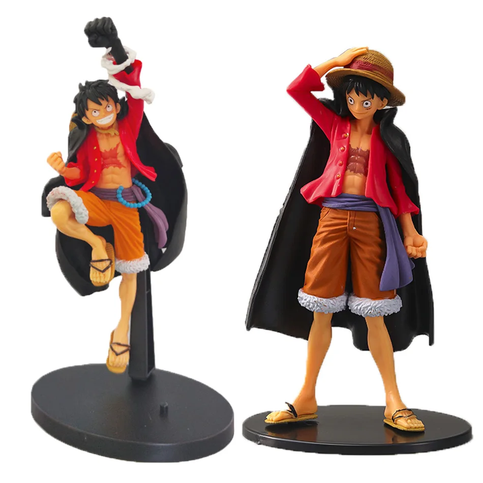 3 قطعة 16-21 سنتيمتر قطعة واحدة أنيمي الشكل الدائمة لوفي عباءة معركة عمل تمثال بولي كلوريد الفينيل نموذج دمية جمع لعب طفل هدية في المخزون