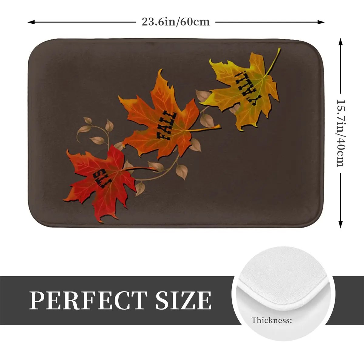 Happy Fall Yall Pumpkin Thanksgiving Autumn Scarecrow Anti-slip Doormat Floor Mat Carpet Rug for Kitchen Entrance Footpad Mats