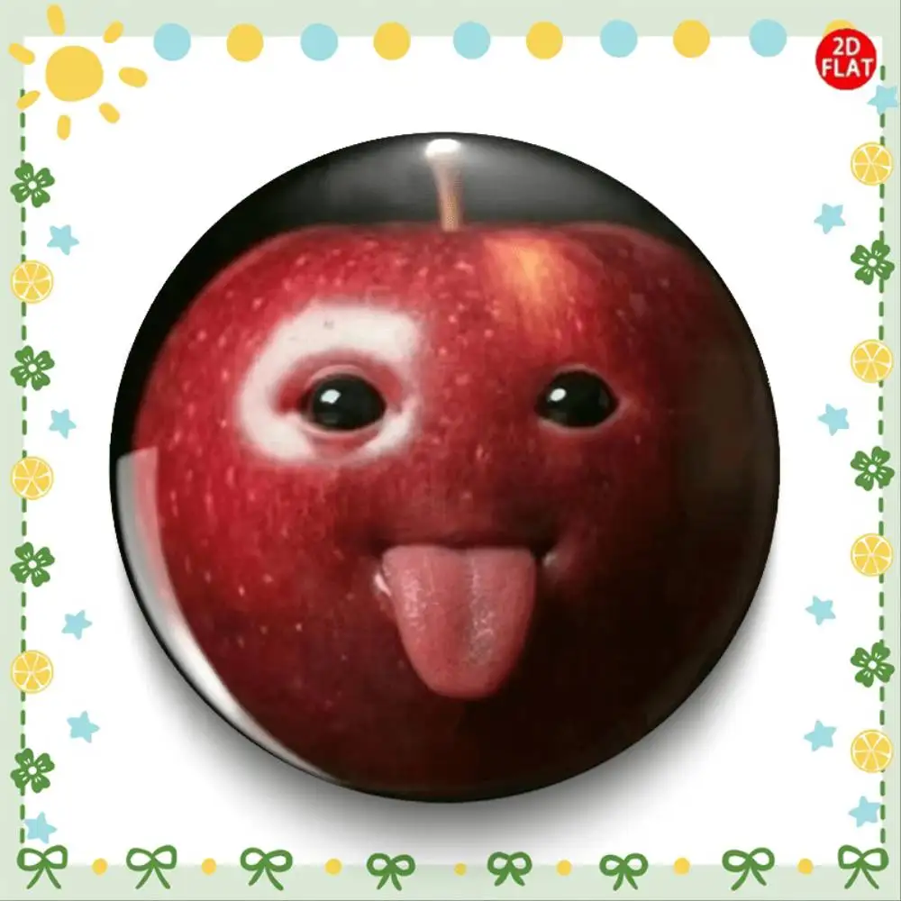 Épingle de badge ronde élégante 2D, 1 pièce, broche décontractée pour hommes, motif anime et dessin animé, cadeau unisexe pour amis, proches et camarades de classe
