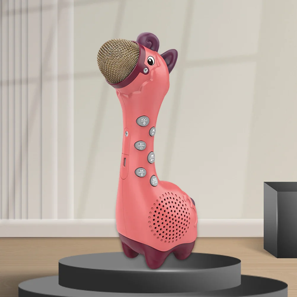 1 قطعة ميكروفون الإبداعية الزرافة شكل الأطفال الموسيقية اللعب التعليمية الغناء آلة الكاريوكي #2